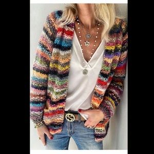 Medium weight cardigan.